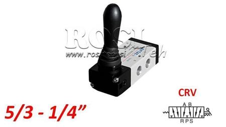 PNEUMATISK HÅNDBEVÆGELSE 5/3 1/4 PRT-0853-CRV RETUR MED FJEDER