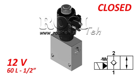2-VAIHE VALVE 1/2 (NC) 12V - 60LIT
