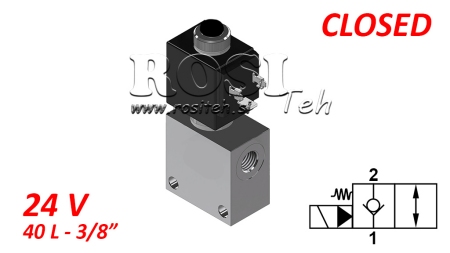 2-VIRSMU VĀRSTS 3/8 (NC) 24V - 40LIT