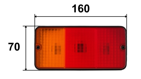 LUMIÈRE RECTANGULAIRE ARRIÈRE 3 POSITION