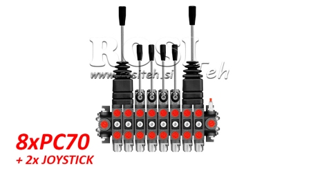 HIDRAULIKUS SZELEP 8xPC70 + 2X JOYSTIC