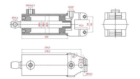 HIDRAULIKUS KORMÁNYHENGER MASSEY FERGUSON OEM-1605121M91, 1605121M92 532193M91, 3773711M91