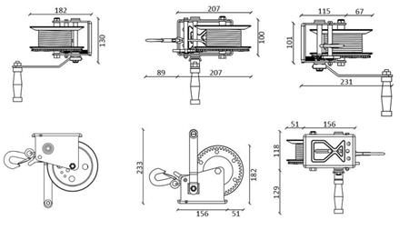 GARRAFA MANUAL DWK 25 V - 1133 kg - CINTA SINTÉTICA