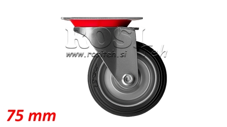 ROATA 75mm CU BAZĂ ROTATIVĂ