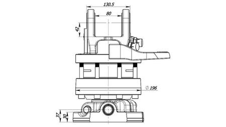 HYDRAULINEN KIERTO 6000/3000 KG FLANSSILLA