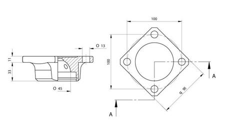 BOLA fi 45 COM FLANGE