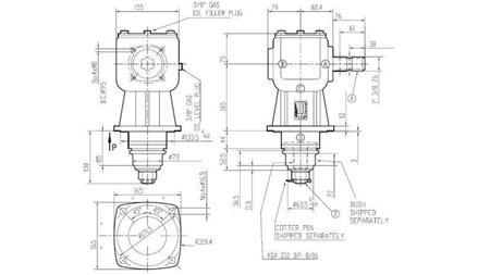 WINKELGETRIEBE LF-205J 1:1.92 (30HP-22kW)