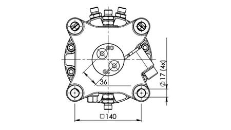 HIDRAVLIČNI ROTATOR GR55FF - 4500/2500 DVOJNA PRIROBNICA