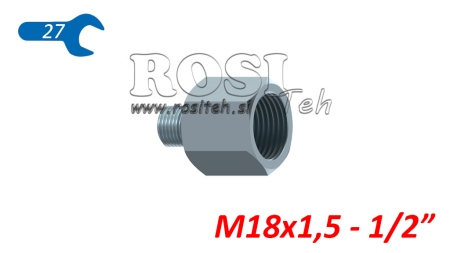 ХИДРАВЛИЧЕН АДАПТЕР МЪЖКИ-ЖЕНСКИ 18X1.5-1/2