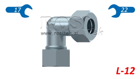 HYDRAULINEN KULMA L-12 NUTILLA