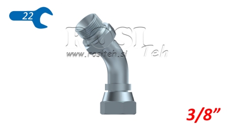 HIDRAVLIČNI KOLENO 45°  BSP MOŠKI-ŽENSKI 3/8