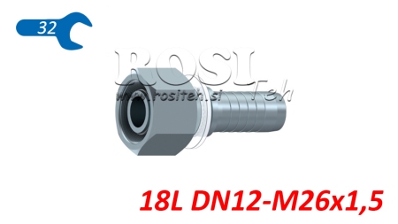POŁĄCZENIE HYDRAULICZNE DKOL 18 L ŻEŃSKIE DN12-M26X1,5