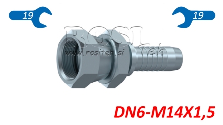 HYDRAULISK ANSLUTNING JIS JAPANSK 60° KOMATSU HON DN6-M14X1.5