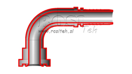 HIDRAULINĖ SĄSAJA KOMATSU KAMPE 90° DN16MM-FLANGED5/8