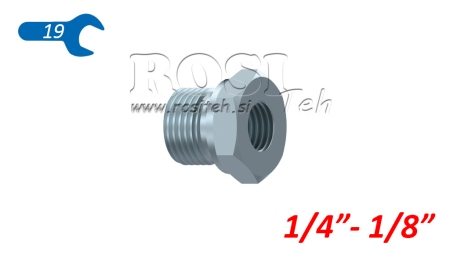 ADAPTER HYDRAULICZNY MĘSKI-KOBIECY 1/4-1/8