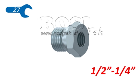 ADAPTER HYDRAULICZNY MĘSKI-KOBIECY 1/2-1/4