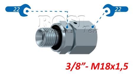 ХИДРАВЛИЧЕН ДВОВИИЯЧНИК УВОЙНИ ВИЯЧЕН СПОЙ AOVR ED BSP3/8 - M18X1,5
