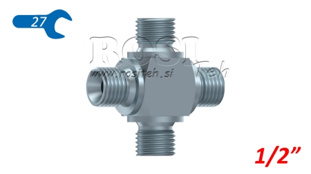 HYDRAULISK T KOM BSP HAN KRYSS 1/2