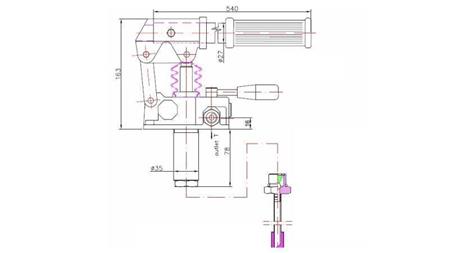 HAND PUMP 25CC -DD- DOUBLE DIRECTION - dimensions
