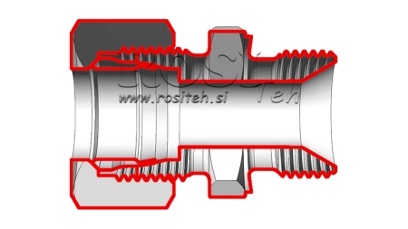 HYDRAULISK DUBBEL-AGT CYLINDER MED MØTRIK AS10-BSP1/4