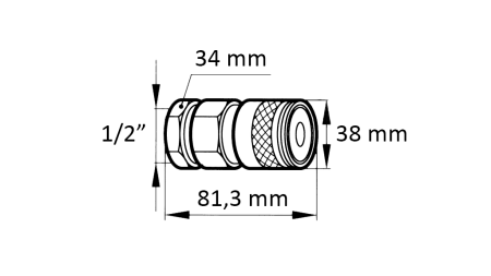 ACOPLAMIENTO RÁPIDO EXCAVADORA FFH HEMBRA 1/2