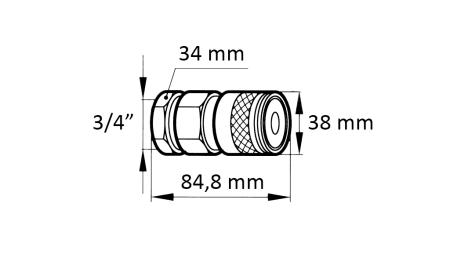 RYCHLOUPÍNACÍ KONEKTOR EXKAVÁTOR FFH ŽENSKÝ 3/4 38MM