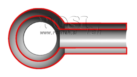 KOVOVÁ BANJO RÚRKA 1/4 40 mm