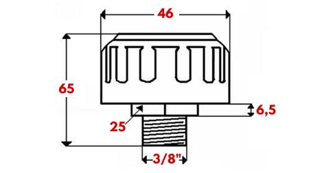 TAMPÃO METÁLICO DE ENCHIMENTO COM VENTILAÇÃO 3/8''