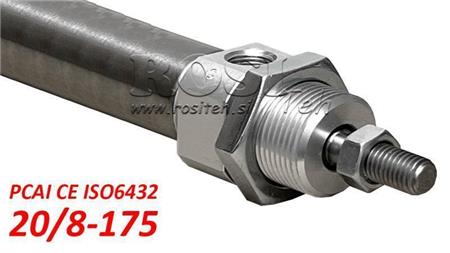 PNEUMATICKÝ CYLINDR PCAI 20/8-175 CE ISO6432