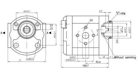HYDRAULIKKPUMPE 10A8X179 GR.1 - 8cc - VENSTRE