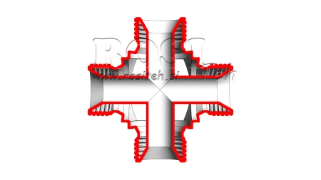 HYDRAULISK T KOM BSP HAN KRYSS 3/8
