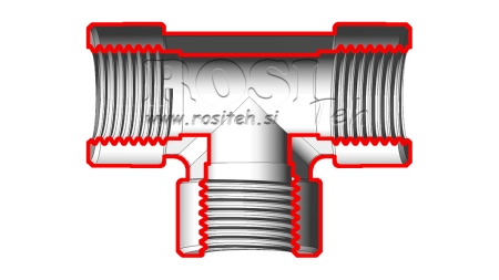 HIDRAVLIČNI T KOM ŽENSKI-ŽENSKI 1/4