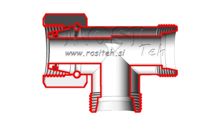 HIDRAVLIČNI T KOM S-12 Z VRTLJIVO MATICO STRANSKO M20x1,5