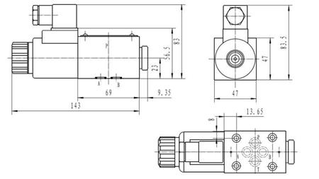 DIMENSIONES DE BOBINA CETOP 3_1 - 51B