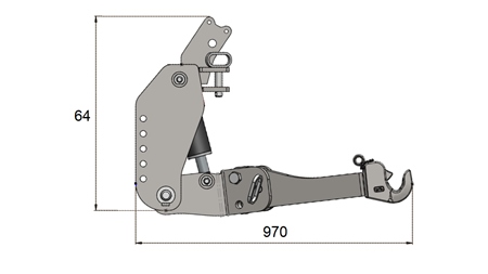 KIT IDRAULICO FRONTALE UNIVERSALE CAT. 3 PER TRACTOR 2500 KG