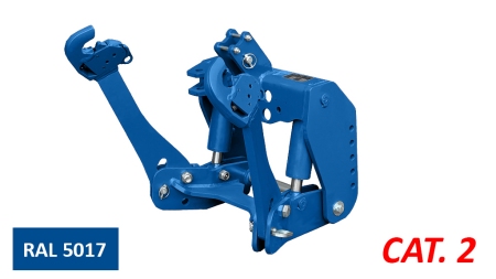 UNIVERSALUS PRIEKINĖS PAKABOS KOMPLEKTAS TRAKTORIUI KAT. 2 1500KG - MĖLYNA (RAL 5017)