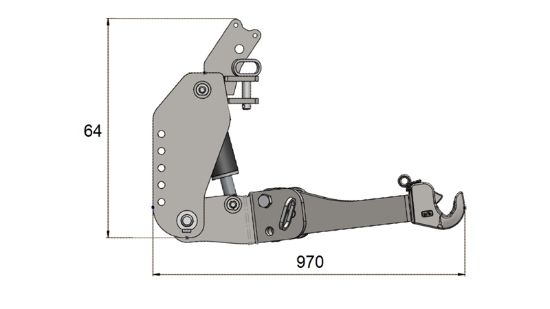KIT IDRAULICO FRONTALE UNIVERSALE CAT. 3 PER TRACTOR 2500 KG