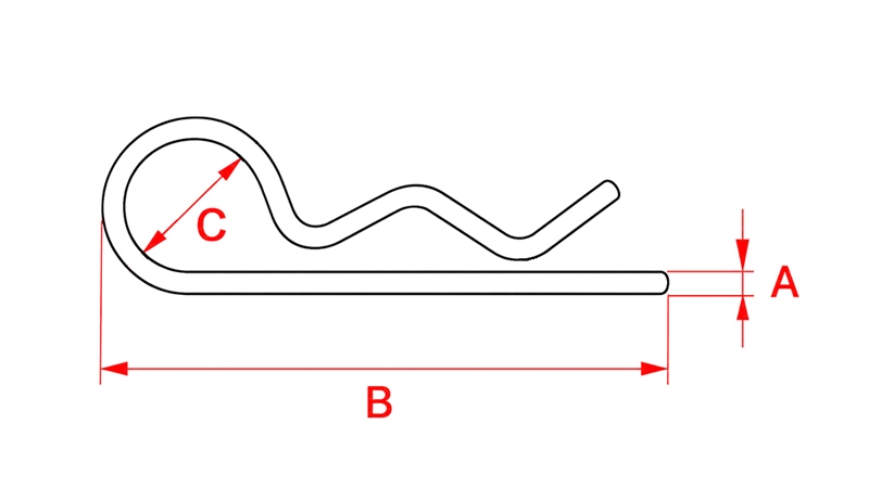LÅSEPINNE SETT Φ 3.5 MM (5 STK)