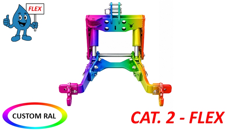 UNIVERZALNI KIT PREDNJA ČELNA HIDRAVLIKA FLEX 2KAT ZA TRAKTOR 1500kg (VAŠ RAL PO IZBIRI)