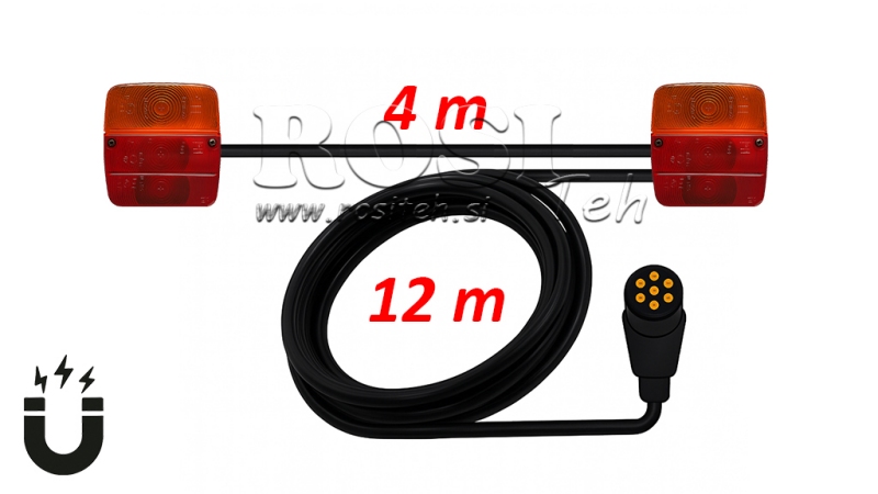MAIŅAS GAIŠAS KOMPLEKTS AR KABELI 12M+4M