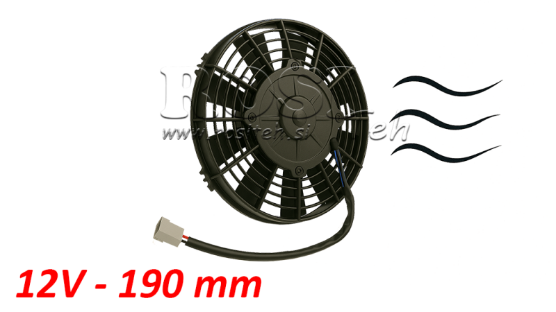 AXIAL VIFTE 190MM TREKKER 12V