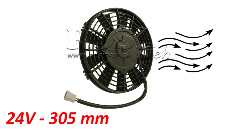 AXIAL LÜFTER - VENTILATOR 305 mm - ZULEITEND 24V