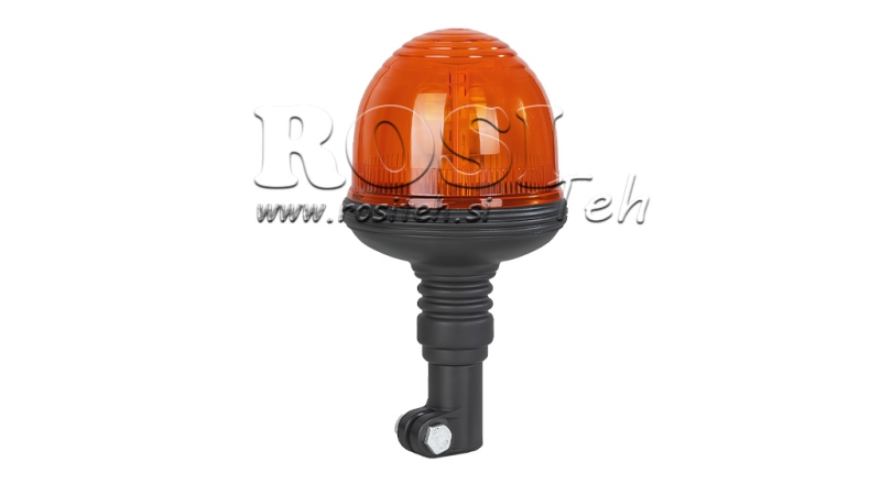 ROTERENDE LYS 12 V FLEKSIBEL MED POLYCARBONAT DOME