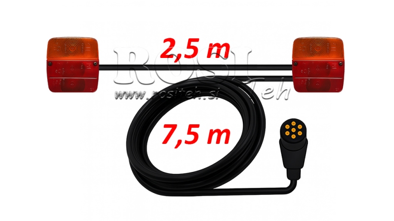 GUMIŅU KOMPLEKTS AR KABELI 7.5M+2.5M