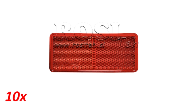 NÉGYZETES REFLEKTOR PIROS 105X48 (10DB)