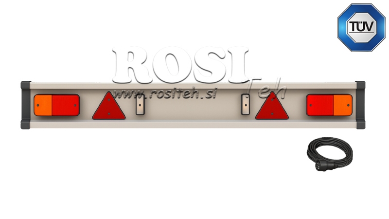 PARAURTI PER RIMORCHIO MODELLO TÜV CON LUCI 2150MM