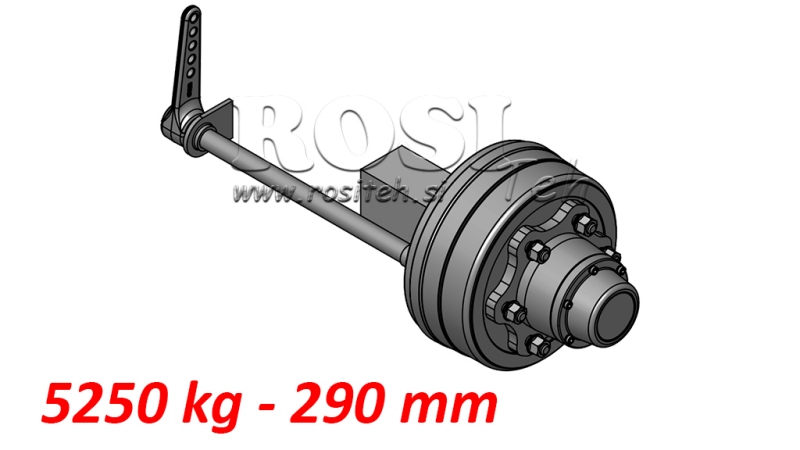 PUSASS AR BREMZĒM 5.250 KG L.290 MM