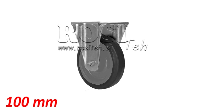 RUOTA 100mm CON BASE FISSA