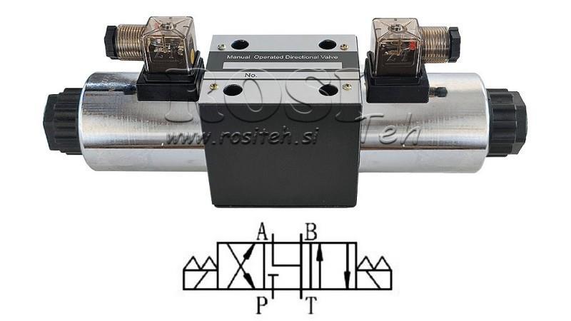 HÜDRAULINE ELEKTROMAGNETILINE VENTIIL KV-4/3 CETOP 5 12/24/230V N6