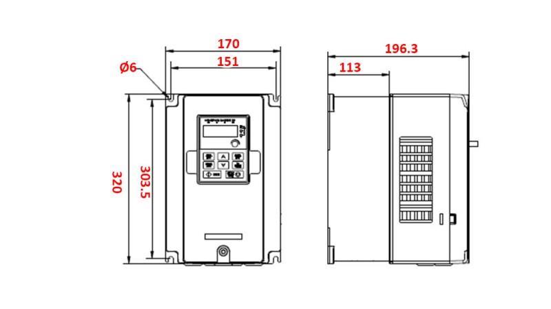 FREKVENSOMVANDLARE - INVERTER 3Fas 11kW GD20-011G-4-EU